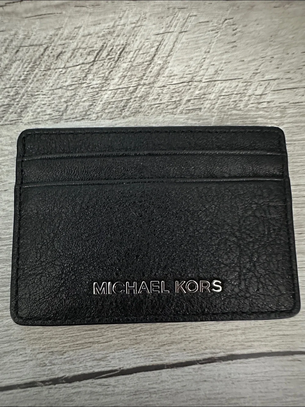 Michael Kors Jet Set Pebble Leather Credit Card/Cash Holder